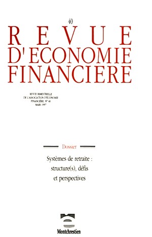 Couverture de la Revue d’économie financière n° 40